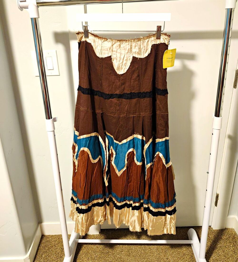 NWT Vintage Y2K Rhapsody Patchwork Boho Maxi Skirt – Whimsigoth New Old Stock